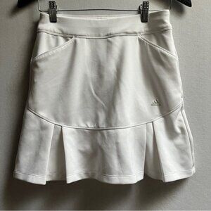 Adidas pleated white tennis golf skort Sz XS